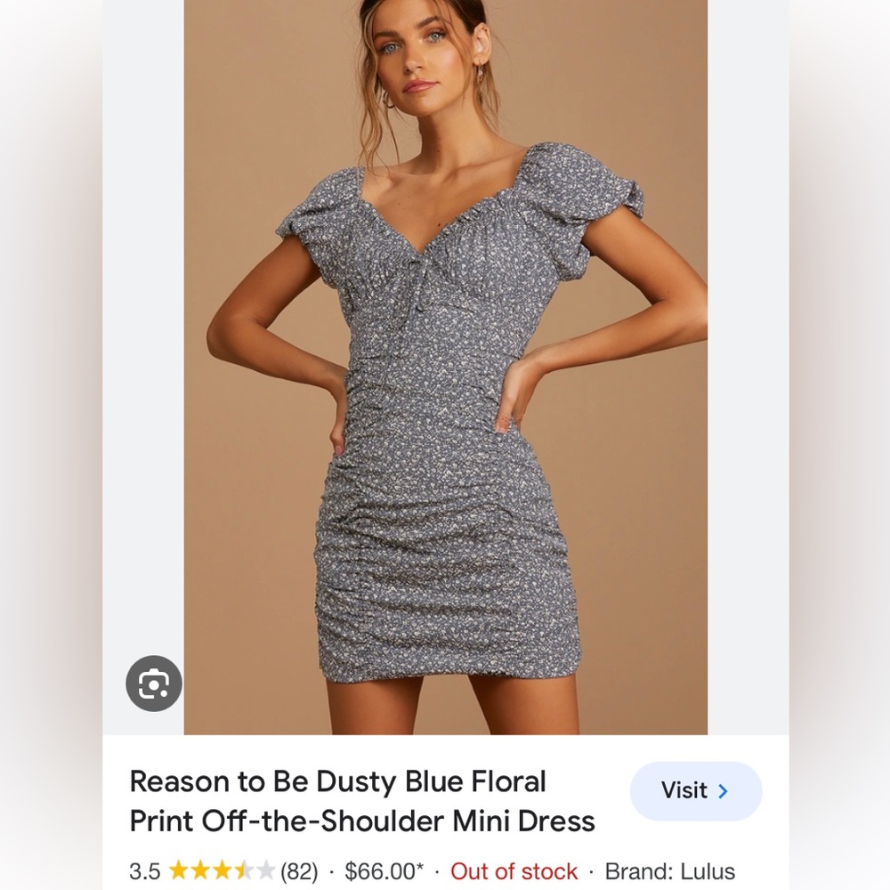 Lulus fitted mini dress with puff sleeves